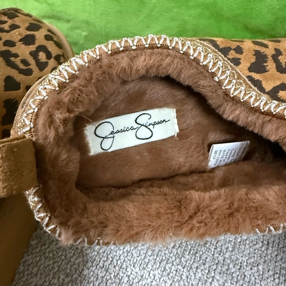 Jessica Simpson Leopard Print Slip-On Shoes - Brown and Tan - Picture 5 of 6